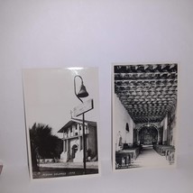 San Francisco CA Mission Dolores x2 RPPC Real Photo Postcard Interior + ... - £11.61 GBP