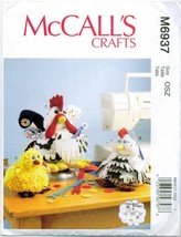 McCalls 6937 Rooster Hen Chick Sewing Organizers Pins Crafts Pattern UNCUT FF  - £18.19 GBP