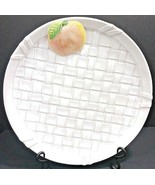 Barbara Eigen Block Molde 13 1/2&quot; 3D Peaches Plate Hand Painted Portugal - $26.99