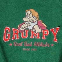 Vintage 90&#39;s Disney Grumpy Real Bad Attitude Embroidered Size Xl Sweatshirt - £21.65 GBP