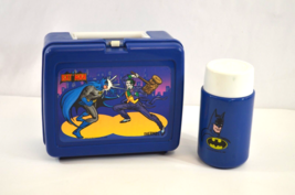 Batman Thermos and Lunch Box Set Model 3700 10 Oz DC Comics 1982 Vtg Pla... - $33.68