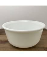 Vtg Mixing Bowl 2.5qt White Milk Glass Heavy Duty with Bottom Dimple Exc... - $24.70