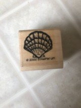 Fan Sea Shell Beach Ocean Stampin&#39; Up 2000 Wood Rubber Stamp - £6.90 GBP