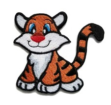 Baby Animal Tiger Fully Embroidered Iron On Patch 3.0&quot; X 2.75&quot; - £6.29 GBP