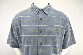 Woolrich Mens Striped Short Sleeve Button Shirt XL - $24.02