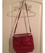 Tommy Hilfiger Red Purse Cross Body Pebbled Leather Shoulder Bag - $31.95 CAD