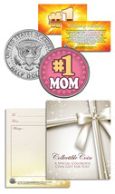 #1 MOM World’s Greatest Mom Mother&#39;s Day JFK Kennedy Half Dollar U.S. Coin - £7.60 GBP