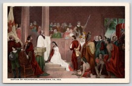 Jamestown VA Baptism Of Pocahontas Postcard C37 - £4.74 GBP