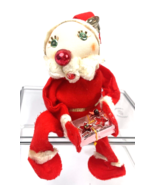 Vintage Elf Christmas Knee Hugger Pixie Santa Ornament Japan 7&quot; - $65.00