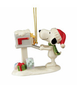 Lenox Peanuts Snoopy&#39;s Letter to Santa Ornament Figurine Woodstock Mailb... - $35.00