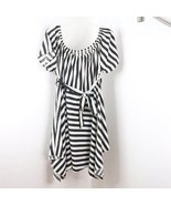 Shein Curve Womens 4XL Black White Striped Lightweight A-Line Asymmetric... - $13.00