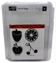 Stampin Up Tart and Tangy 4 Piece Rubber Stamp Kit Unmounted 2004 Fruit Retired - £13.72 GBP