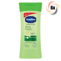 6x Bottles Vaseline Intensive Care Aloe Soothe Herbal Body Lotion | 100ml | - £17.20 GBP