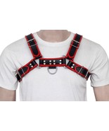 Mens Real Leather Body Chest Harness Adjustable Shoulder Straps Costume - $904.18 MXN