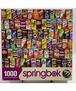 Springbok RETRO REFRESHMENTS 1000 Piece 24&quot;×30&quot; Soda Cans Pepsi Mt Dew C... - £10.27 GBP
