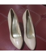Xappeal Women Shoe Size 8M Tan Faux Patent Pump Platform High Stilleto H... - $117.68 MXN