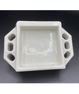 Antique White Porcelain Ceramic Soap Dish Bath Shower Tooth Brush Tray - $103.35