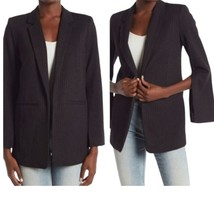 NEW Women&#39;s Vince Camuto Black Pinstripe Split Sleeves Blazer Size 4/6 - £26.14 GBP