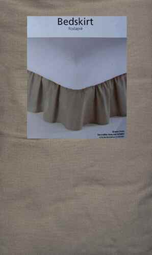 Primary image for LIGHT BROWN STONE TWIN SIZE  RUFFLED  BED SKIRT NEW