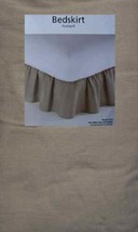 LIGHT BROWN STONE TWIN SIZE  RUFFLED  BED SKIRT NEW - $27.58