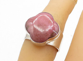 DTR JAY KING 925 Silver - Vintage Rhodonite Floral Cocktail Ring Sz 7 - RG4168 - £36.29 GBP