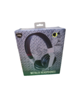 Metalix Headphones Black Gray W/Jack Attached New In Original Box - £11.25 GBP
