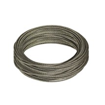 Everbilt 3/32 in. x 50 ft. Galvanized Steel Wire Rope Uncoated Light Dut... - £29.14 GBP
