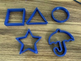 Squid Game Cookie Cutters Set of 5 , Umbrella, Square, Triangle, Circle,... - £6.25 GBP