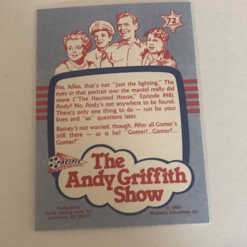 Barney And Gomer Trading Card Andy Griffith Show 1990 Don Knotts #72 ...