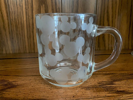 Disney Mickey Mouse Ears Frosted 8 oz Glass Mug - £3.95 GBP