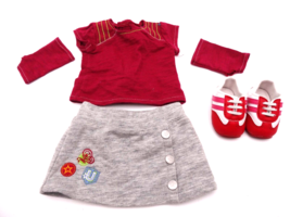 American Girl Fresh &amp; Fun Outfit Retired Complete Top Skirt Shoes and Gloves - £14.54 GBP