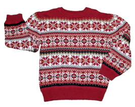 Gymboree ALL ABOARD Red Fair Isle Sweater Child Size 8 Medium Long Sleeve - £17.66 GBP