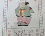Bucilla Daisy Kingdom Stamped Cross Stitch Sampler Christmas Is Love #63... - $12.19