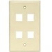 UNC Group WP-4P-IVY 4PORT WALL PLATE, SINGLE GANG, IVORY - $22.11