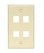 UNC Group WP-4P-IVY 4PORT WALL PLATE, SINGLE GANG, IVORY - $406.27 MXN