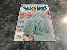 Crochet with Red Hearts Yarns Magazine April 2001 Christening Set - $2.99