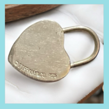 Tiffany & Co. Please Return to Sterling Silver 925 Heart Padlock Charm Pendant image 13