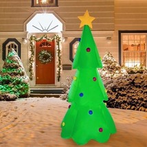 7 Foot Airblown Inflatable Christmas Tree Holiday Yard Decor Lights Up - £46.80 GBP