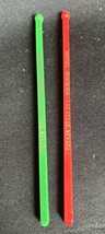 Vintage Hotel Riviera Las Vegas Red And Green Plastic Swizzle Sticks 6” - £7.76 GBP