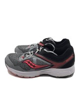Saucony Cohesion 10 ladies Running Shoes VGC Gray/Coral/Black  laces Size 8.5 - £27.24 GBP