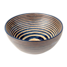 Pakka Wood Round Pin Bowl Blue - £12.74 GBP