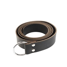 Medieval Gears Brand Medieval Genuine Black Leather Belt with Steel Hoop Buckle  - £13.82 GBP+