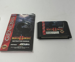 Mortal Kombat II 2 Sega Genesis 1994 Cartridge With Manual Aklaim - £15.33 GBP