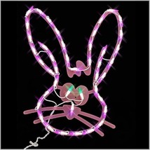 18&quot; LED Lighted Easter Bunny Head Window Silhouette Decoration - $21.77