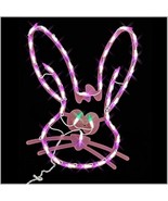 18&quot; LED Lighted Easter Bunny Head Window Silhouette Decoration - $400.73 MXN