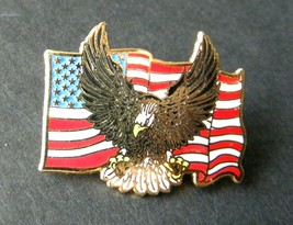 United States Flag And Eagle Lapel Pin Badge 1.2 Inches - £4.42 GBP