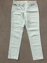 Pilcro 27 Hyphen Light Green Jeans Linen Cotton Anthropologie - £19.51 GBP