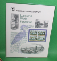 American Commemoratives Louisiana World Expo USPS Stamps Panel 216 May 1... - $9.89