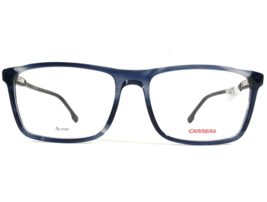 Carrera Eyeglasses Frames 225 AVS Black Clear Blue Horn Square 56-17-145 - $69.91