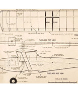 1974 Model Airplane Work Up Aviation Pattern Aviation Vintage Wing Plan ... - $29.99